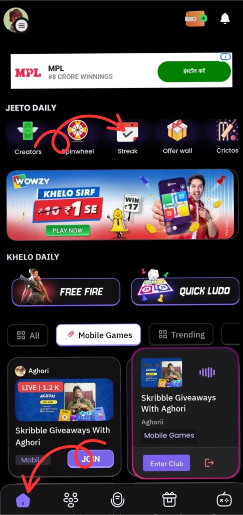 streak earning in stan app