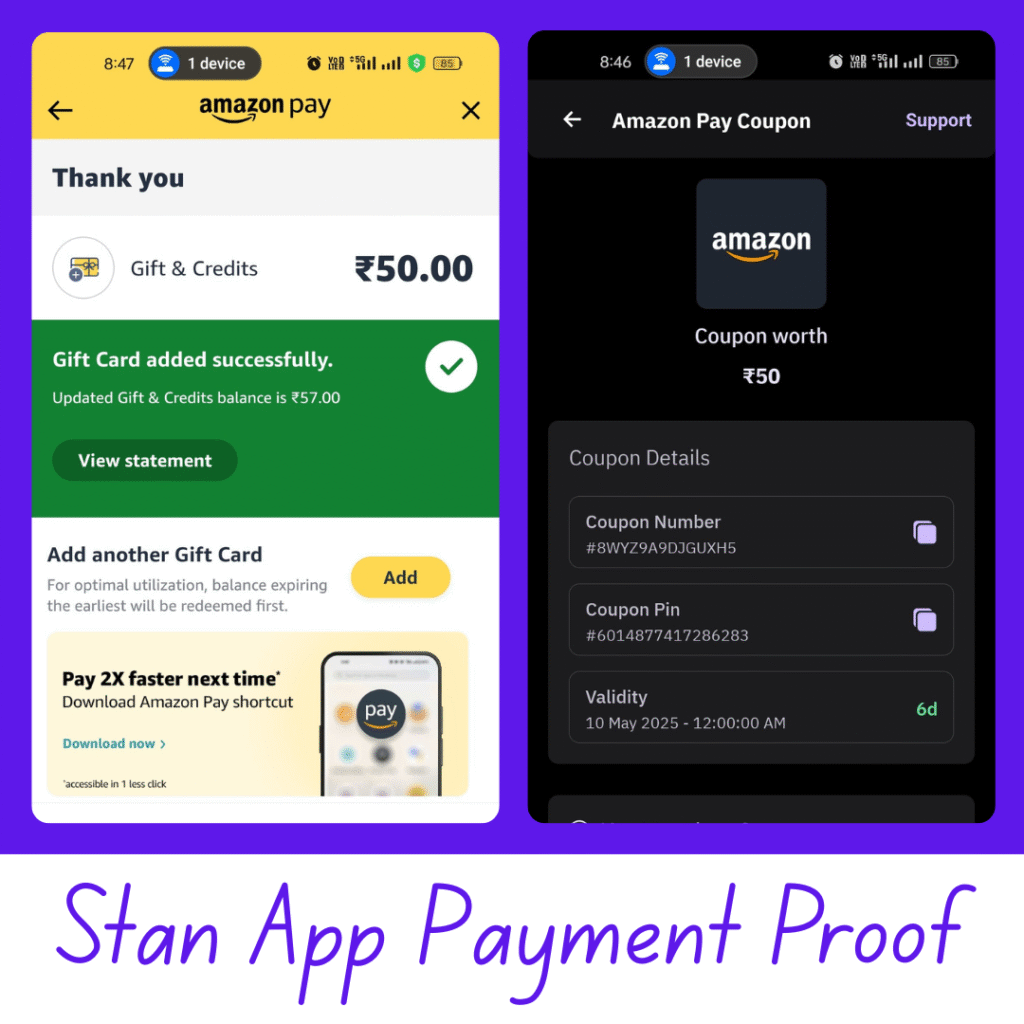 stan app payment proof
